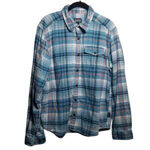 Patagonia Men's Fjord Organic Cotton Flannel Outdoor Hiking Shirt Sz M